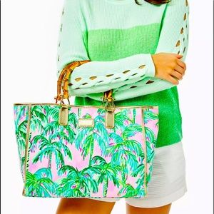 Greydon Canvas Tote, HARD TO FIND ! Pink Blossom Suite Views